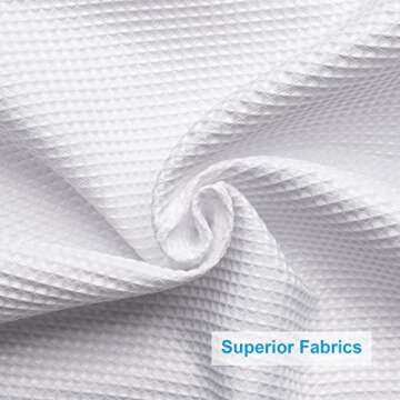 AmazerBath Extra Long Waffle Shower Curtain 84 Inches