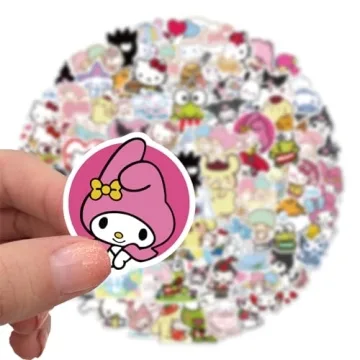 100Pcs Cool Character Sanrio Stickers for Water Bottles Skateboard Luggage Laptop Bumper Waterproof ...