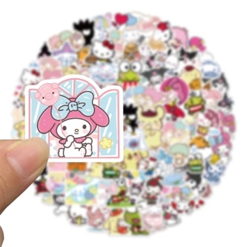 100PCS Cool Sanrio Stickers for Water Bottles and More