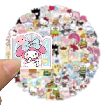 100PCS Cool Sanrio Stickers for Water Bottles and More
