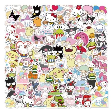 100PCS Cool Sanrio Stickers for Water Bottles and More