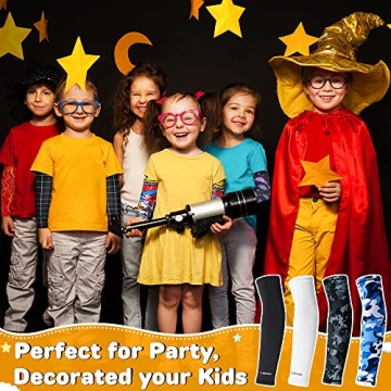 Kids UV Protection Arm Sleeves for Sports & Parties