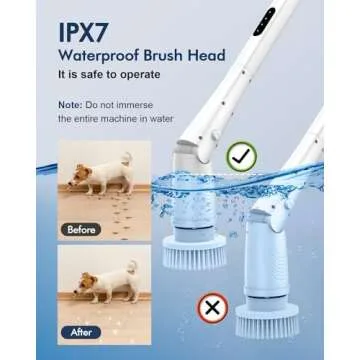 Vicmayun Electric Spin Scrubber with 5 Brush Heads