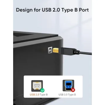 CableCreation 2-in-1 USB C/USB A Printer Cable 5FT