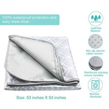 Paw Legend Washable Highchair Splat Mat - Anti-Slip & Versatile