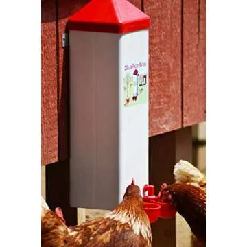 RentACoop 2 Gallon Chicken Waterer with Auto-Fill Cups, Horizontal Nipples, Anti-Roost Cone and Mounting Kit - Suitable for Chickens, Quail, Ducks, Geese, Turkey and More