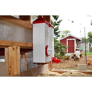 RentACoop 2 Gallon Chicken Waterer with Auto-Fill Cups, Horizontal Nipples, Anti-Roost Cone and Mounting Kit - Suitable for Chickens, Quail, Ducks, Geese, Turkey and More