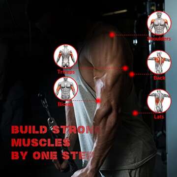 Signature Fitness Tricep Rope Cable Attachment for Strength Training