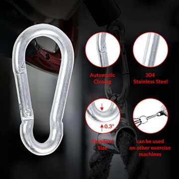Signature Fitness Tricep Rope Cable Attachment for Strength Training