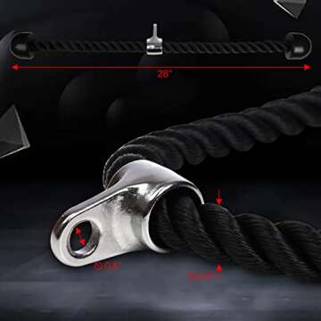 Signature Fitness Tricep Rope Cable Attachment for Strength Training
