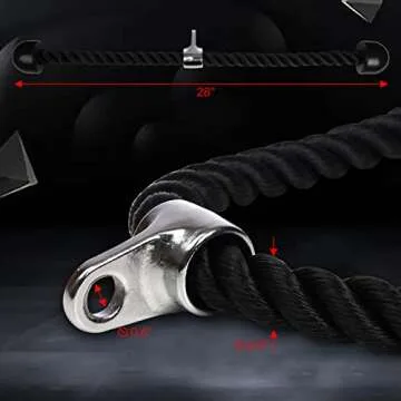 Signature Fitness Tricep Rope Cable Attachment for Strength Training
