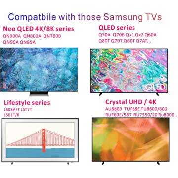 Universal Remote for Samsung Smart TV NEO LED QLED UHD SUHD HDR LCD Frame Curved HDTV 4K 8K 3D, for UN32/40/43/49/50/55/58/65/75 KS Models, 1 Year Warranty