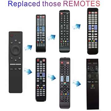 Universal Remote for Samsung Smart TV NEO LED QLED UHD SUHD HDR LCD Frame Curved HDTV 4K 8K 3D, for UN32/40/43/49/50/55/58/65/75 KS Models, 1 Year Warranty