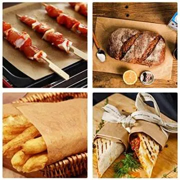 Unbleached Parchment Paper Sheets, Beasea 12x16 Inch 200 Pcs Non Stick Paper Baking Sheets Baking Liners Sheets