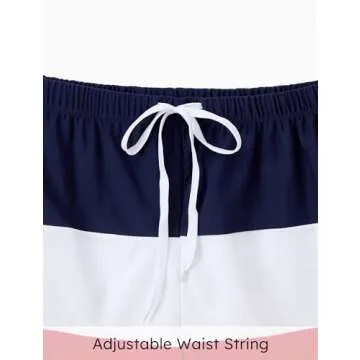 PATPAT Family Matching Swimsuits Couples American Flag Star Swim Shorts Quick Dry Swim Trunks with Liner 4th of July Patriotic Swimming Shorts for Men XXL