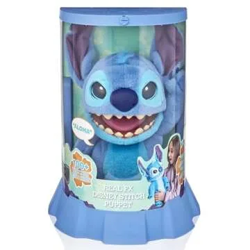 WOW! Stuff: RealFX Disney Stitch Plush from Lilo & Stitch- 18" Animatronic Plush, 100+ Action & Soun...