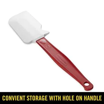 Rubbermaid Commercial Products High Heat Resistant Silicone Heavy Duty Spatula/Food Scraper, 9.5-Inc...
