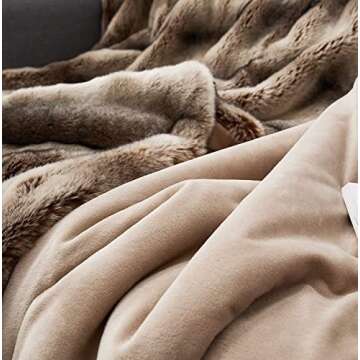 Eikei Luxury Faux Fur Throw Blanket – Super Soft & Oversized
