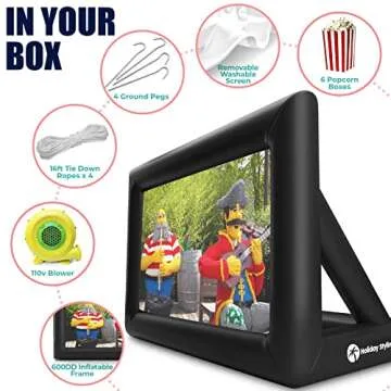 16FT Inflatable Outdoor Projector Screen for Backyard Fun