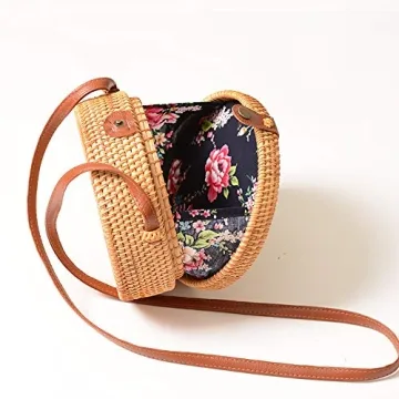 XMeng Rattan Bags - Chic Handwoven Circle Handbag