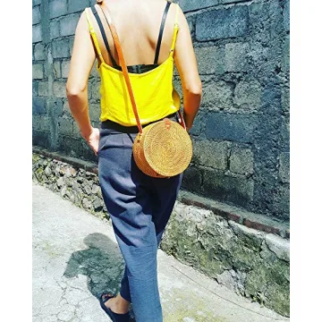 XMeng Rattan Bags - Chic Handwoven Circle Handbag