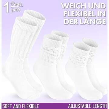 BRUBAKER Unisex Cozy Fitness Slouch Socks in Stylish Colors