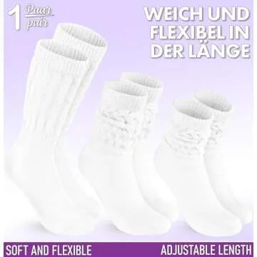 BRUBAKER Unisex Cozy Fitness Slouch Socks in Stylish Colors