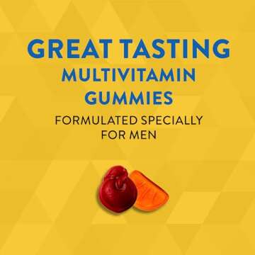 Nature's Way Alive! Men's Daily Gummy Multivitamin, Supports Energy Metabolism*, Muscle Function*, B...