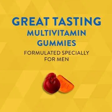 Nature's Way Alive! Men's Daily Gummy Multivitamin, Supports Energy Metabolism*, Muscle Function*, B...