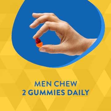 Nature's Way Alive! Men's Daily Gummy Multivitamin, Supports Energy Metabolism*, Muscle Function*, B-Vitamins, Superfood Antioxidants, Gluten-Free, Vegetarian, Fruit Flavored, 60 Gummies