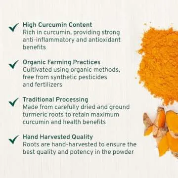 Organic Turmeric Powder with Curcumin for Cooking & Wellness