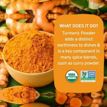 Organic Turmeric Powder with Curcumin for Cooking & Wellness