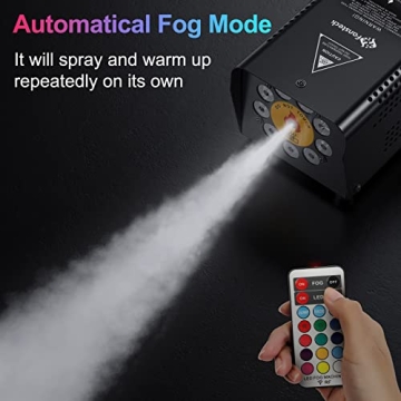 Fansteck Fog Machine with Remote and LED Lights