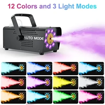 Fansteck Fog Machine with Remote and LED Lights