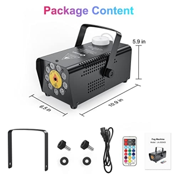 Fansteck Fog Machine with Remote and LED Lights