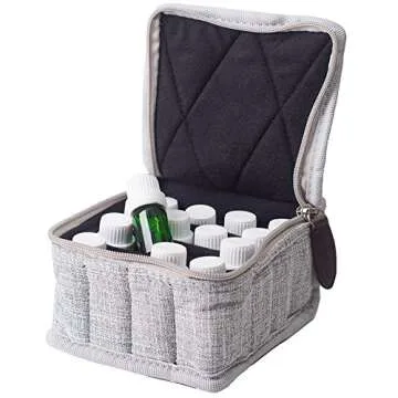 Aroma2go Hemp Bag Essential Oil Travel Case Carrier Holds 16 15ml Bottles (Sand)