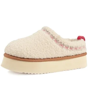 LazyStep Women's Fuzzy Platform House Slippers - Memory Foam Comfort and Style