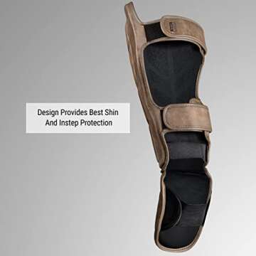 Hayabusa T3 LX Striking Shinguards - Brown, Large