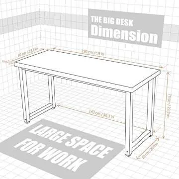 TOPSKY 59" Rustic Brown Computer Office Desk