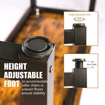 TOPSKY 59" Rustic Brown Computer Office Desk