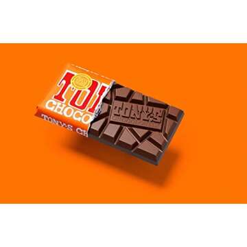 Tony's Chocolonely Caramel Sea Salt Milk Chocolate Bar, 6 oz., 4-Pack