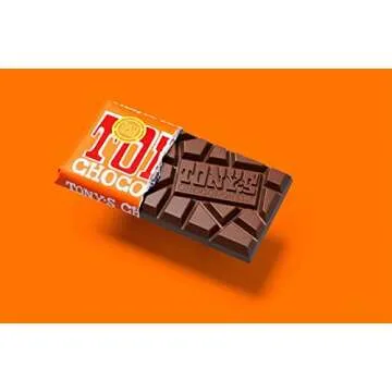 Tony's Chocolonely Caramel Sea Salt Milk Chocolate Bar, 6 oz., 4-Pack