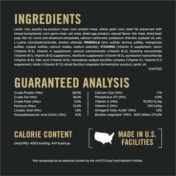 Purina Pro Plan High Protein Puppy Food DHA Lamb & Rice Formula - 34 lb. Bag