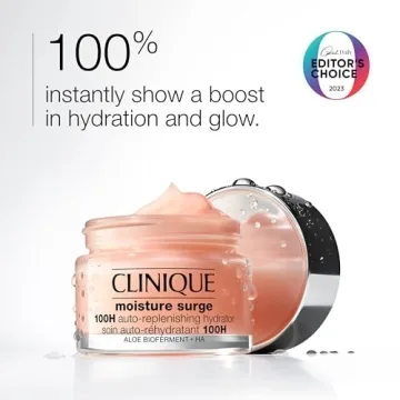 Clinique Moisture Surge 100H Auto-Replenishing Hydrator Oil Free Face Moisturizer With Hyaluronic Acid For All Skin Types | Hydrating + Moisturizing, 1 Fl Oz