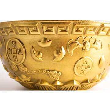 LHMYGHFDP Handcrafted Brass Treasure Bowl for Home