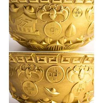 LHMYGHFDP Handcrafted Brass Treasure Bowl for Home