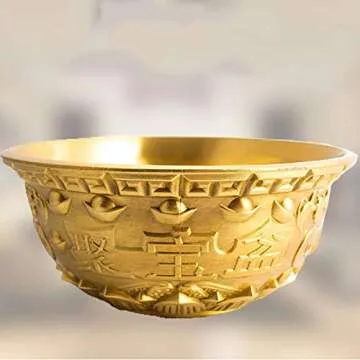 LHMYGHFDP Handcrafted Brass Treasure Bowl for Home