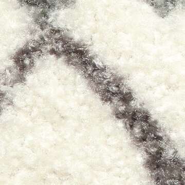 Maples Rugs Abstract Diamond Modern Distressed Non Slip Runner Rug For Hallway Entry Way Floor Carpet [Made in USA], 2'6 x 10, Neutral