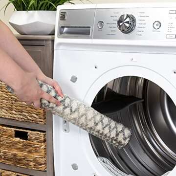 Maples Rugs Abstract Diamond Modern Distressed Non Slip Runner Rug For Hallway Entry Way Floor Carpet [Made in USA], 2'6 x 10, Neutral