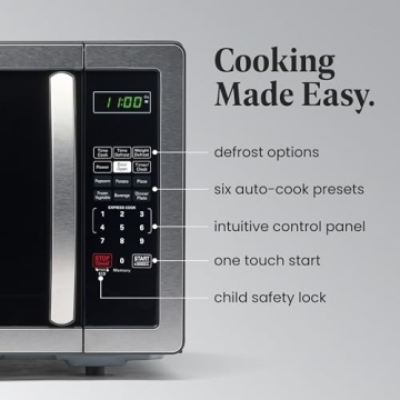 Farberware 1000W Stainless Steel Microwave with Child Lock